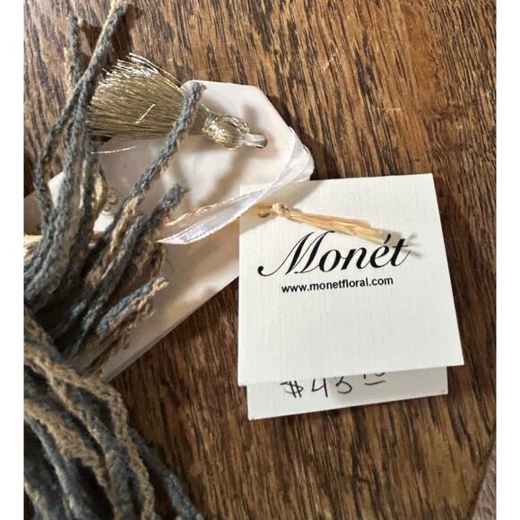 NWT! 2Chic Open Side Sweater Shawl Mustard & Gray Reversible Fringe One Size - Picture 4 of 6